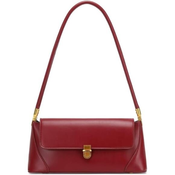 Leather Hobo Crossbody Bag | Retro Shoulder Purse | Vegan Leather Handbag - Picture 1 of 6